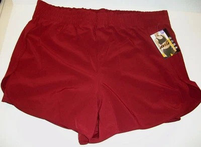 Новые женские Avia работает шорты, велосипед вкладыш, SZ XXL, красный бордовый бордовый - Изображение 1 из 2