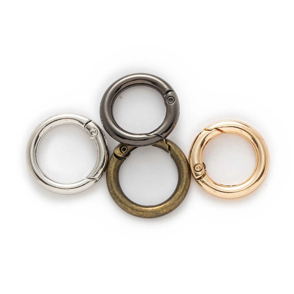 Spring Ring Clasp Snap Hooks Keychain Connector Jewelry Making DIY 25-35mm 5pcs - Image 1 of 4