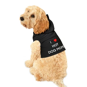 I love hot dog moms dog hoodie sweatshirt Pet Hoodie dog gift - Picture 1 of 5
