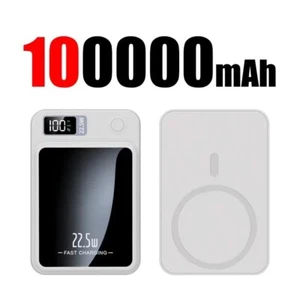 Banque d'alimentation sans fil magnétique 100000mAh Qi Magsafe 22,5W IPHONE/AND - Photo 1 sur 6