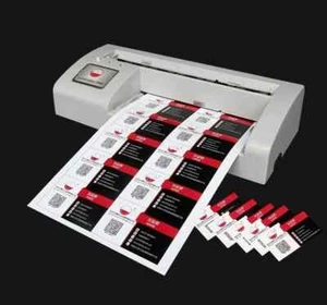 300B Slitter automatico per carte nome, macchina da taglio biglietti da visita taglierina per biglietti da visita - Foto 1 di 4
