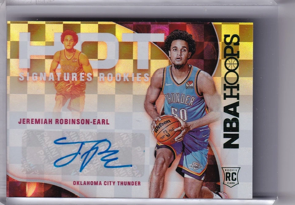 2021-22 PANINI HOOPS #HSR-JR JEREMIAH ROBINSON-EARL AUTOGRAPH RC GREEN THUNDER - Image 1 of 1