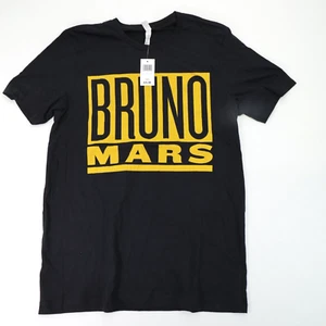 Bruno Mars Official Merch Block Letter BRUNO MARS Shirt Size L Black - Picture 1 of 5
