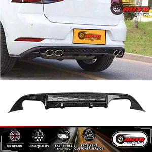 VW Golf R-Line MK7 (QUAD TIPS) Rear Valance Diffuser Spoiler Body Kit 2013-2016 - Picture 1 of 7