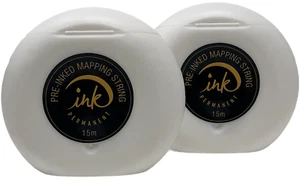 Pack of 2 White Pre-Inked Mapping String Tattoo Eyebrow Marker Microblading 15M - Picture 1 of 4