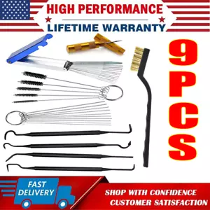 For Carburetor Carb Cleaning Jet Remover Cleaner Kit Tool Set 26 Needle 6Brushes - Bild 1 von 11