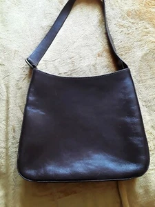 Dark Brown Leather Shoulder Bag - Picture 1 of 4