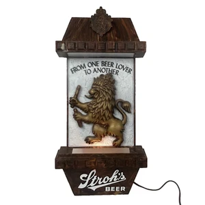 Vintage Stroh's Bier Leuchtschild von einem Bierliebhaber zum anderen - Bild 1 von 12