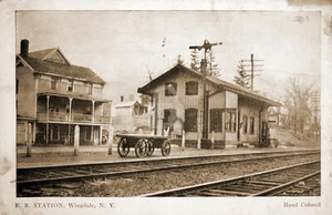 Wingdale NY New York Bahnhof Dutchess County RPPC Foto Postkarte KOPIE - Bild 1 von 2