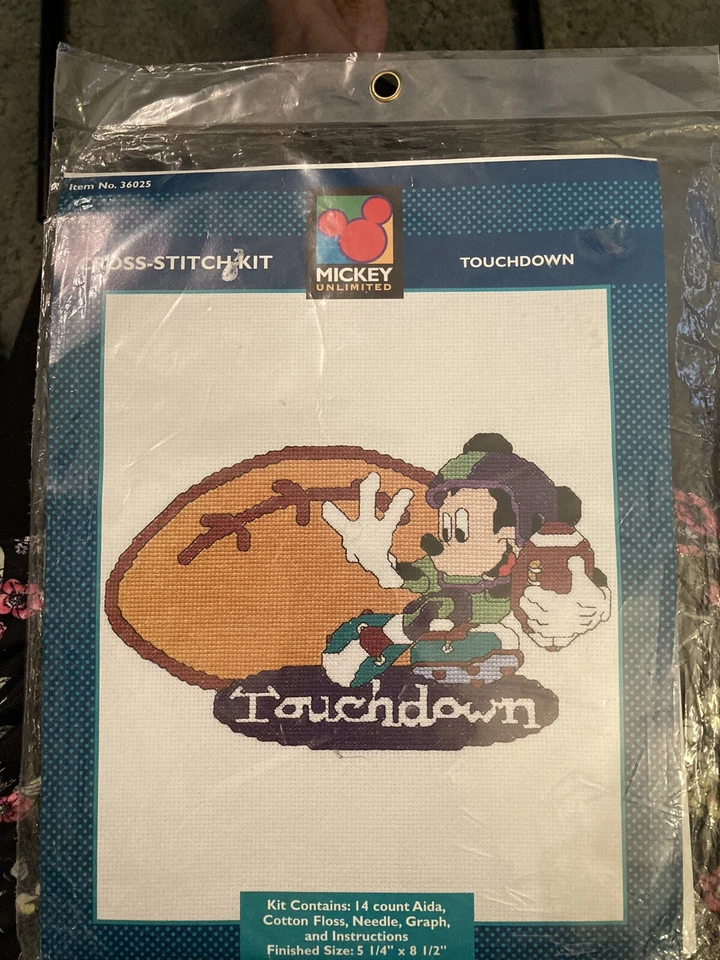 Disney Mickey Unlimited Touchdown Counted Cross Stitch Kit 36025 Football