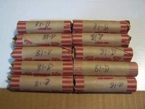 10 rollos de centavos Lincoln 1981-D sin circular - Imagen 1 de 1