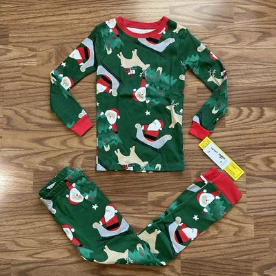 Conjunto de pijamas Carter’s tamanho 7 7A manga longa algodão Natal férias novo com etiquetas! - Imagem 1 de 4