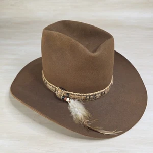 Vintage Resistol Stagecoach Cowboy Hat Chestnut S237 Timber Creek Size 7 1/4 - Picture 1 of 13