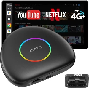 ATOTO CB6 Android 13 Wireless Carplay AI BOX Android Auto GPS BT Adapter 8+128GB - Picture 1 of 8