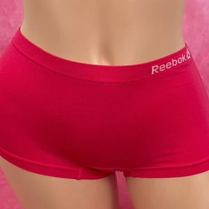 Reebok Brief Panties Pink Silky Nylon Stretch Sissy Knickers Women's Medium - Picture 1 of 2
