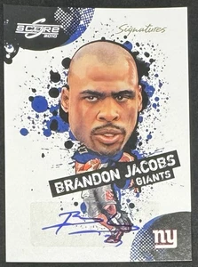 2010 Brandon Jacobs Panini Score Auto 1/10 Giants Big Head SSP - Picture 1 of 3