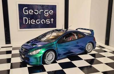 (MODIFICADO) 1 de su clase 1/18 2003 PEUGEOT 307 WRC COCHE DE PISTA de SOLIDO (SUELTO) Foto 1 de 4