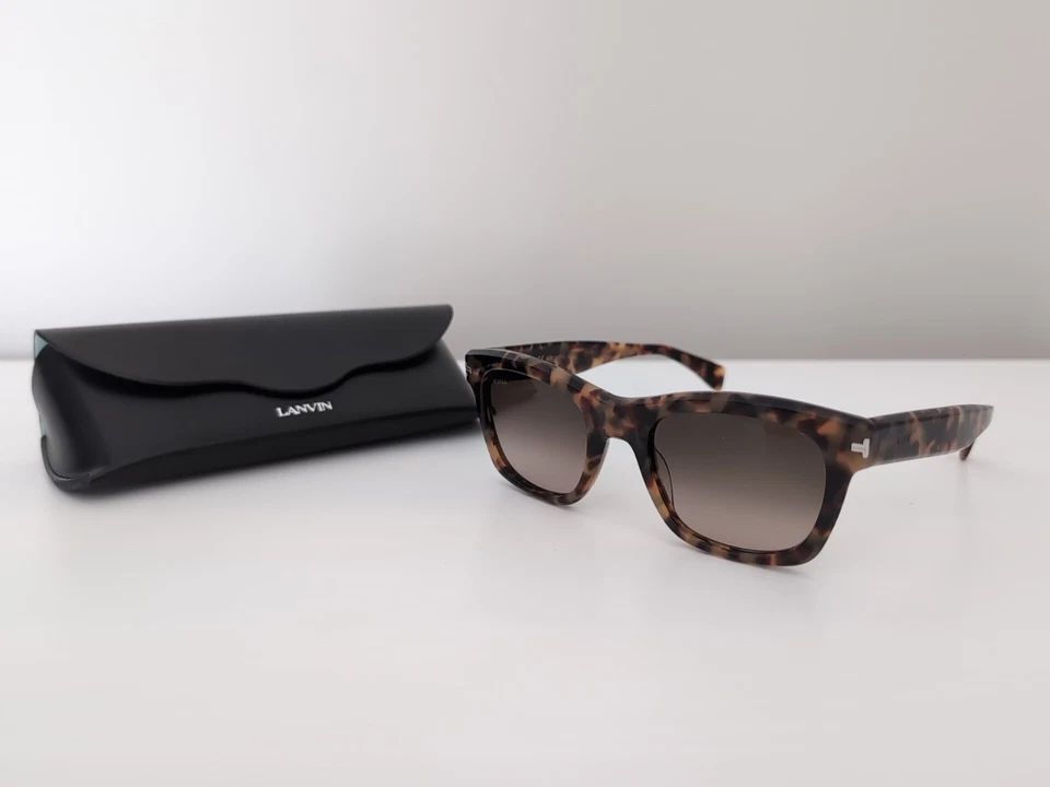 Gafas de sol Lanvin unisex para mujer y hombre tortuga 52 mm cuadradas con estuche nuevas sin etiquetas Foto 1 de 4