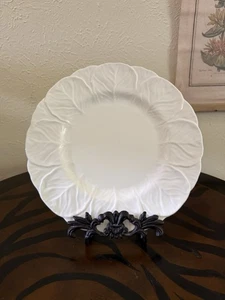 Coalport Wedgwood Countryware Cabbage Leaf White England Dinner Plates Set of 4 - Picture 1 of 6