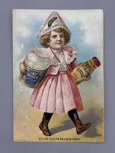 Tarjeta comercial publicitaria victoriana c 1900 HEINZ 57 frijoles horneados encurtidos - Imagen 1 de 6