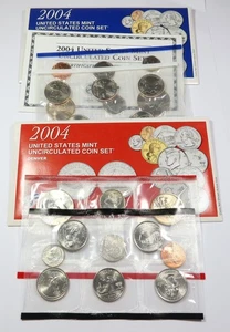 2004 P & D US Mint Uncirculated UNC Clad Complete Coin Set #47060Y - Picture 1 of 4