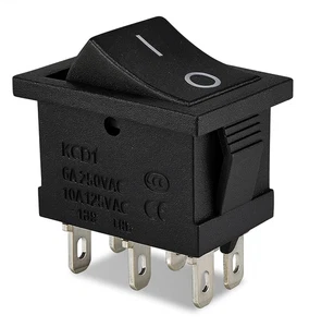 Interruptor basculante, interruptor, 6 pines 6A 250VAC, 12VDC 20A, encendido/encendido, interruptor de dispositivo - Imagen 1 de 5