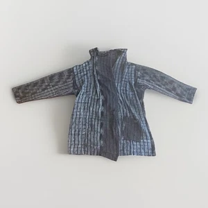 YASUKO KURISAKA handgewebte Strickjacke Damen gestreift Tasche " - Bild 1 von 10