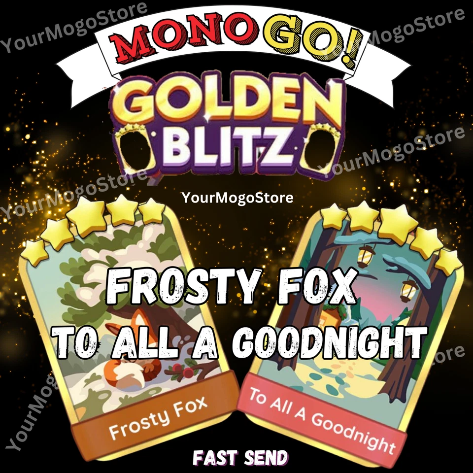 Pegatinas MOGO FROSTY FOX - TO ALL A GOODNIGHT ⭐️ Golden_Blitz MONO GO envío rápido Foto 1 de 1