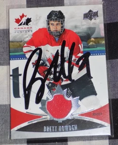 Brett Howden Signed Upper Deck Jersey Hockey Card Team Canada Golden Knights - Picture 1 of 1