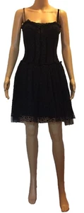 BLUMARINE Vintage Herbst 1994 Runway Polka Dots Tulle Velvet Trim Corset Dress IT44 - Bild 1 von 11