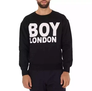 BOY LONDON Black/White Reflective Cotton Sweatshirt, Size Small MSRP $105 - Picture 1 of 7