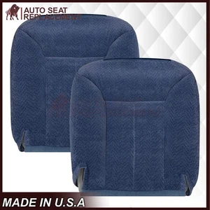 1995-1999 For Chevy Silverado Tahoe Suburban Front Bottom Blue Cloth Seat Cover - Picture 1 of 12