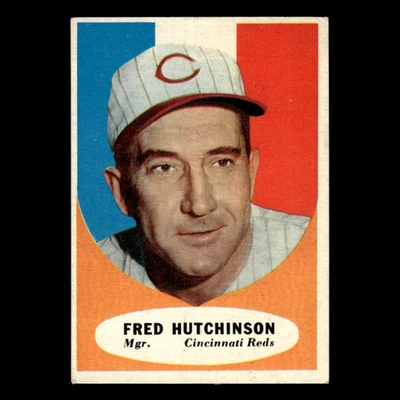 Fred Hutchinson #135 1961 Topps Cincinnati Reds Baseball Card MLB EX - Image 1 of 3