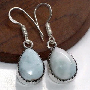 Hervorragende Larimar 925 Silber plattierte Ohrringe 1,4" moderne Geschenke GW - Bild 1 von 3