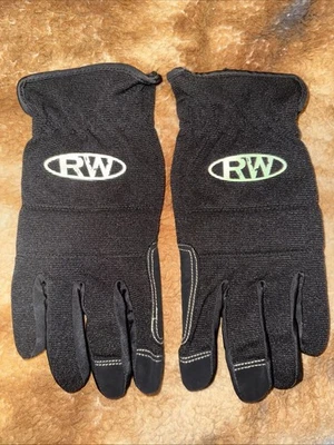 Guante de trabajo/conducción de cuero sintético de spandex de alta destreza RW para hombre sin forro negro Foto 1 de 2