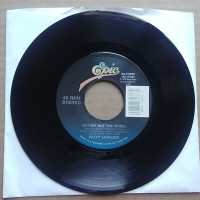 PATTY LOVELESS Nothin But The Wheel 45 7" COUNTRY Vinyl Record EPIC Records 1993 Foto 1 de 2