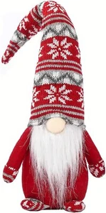 Figura enana sueca decorativa hecha a mano de gnomos de felpa de Navidad decoración del hogar - Imagen 1 de 11
