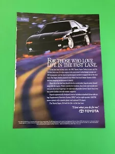 1990 1991 TOYOTA SUPRA TURBO VINTAGE ORIGINAL PRINT AD ADVERTISEMENT - Foto 1 di 1