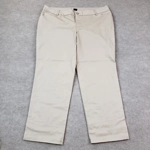 Lee Pants Womens Size 20 Petite Beige Chino Stretch Casual Straight Leg Stretch - Picture 1 of 9