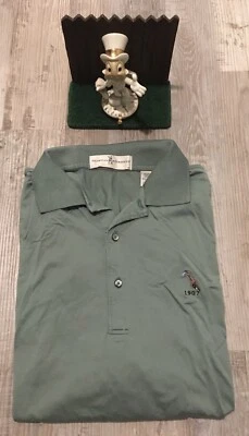 Camisa polo de golf Fairway And Greene grande Preppy 1907 verde desgaste mínimo Foto 1 de 4