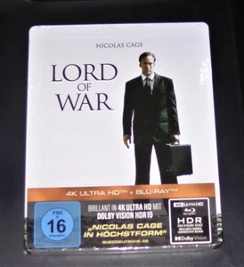 LORD OF WAR MIT NICOLAS CAGE LIMITIERTE GEPRÄGTE STEELBOOK 4K UHD BLU RAY NEU - Imagen 1 de 4
