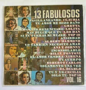13 FABULOSOS VOL. 16, FEAT, LEO DAN, ROBERTO CARLOS,  1976 COLOMBIAN LP + WOC - Picture 1 of 4
