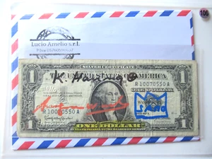 A. WARHOL/K. HARING/J.M. BASQUIAT: 1 Dollar 3x ORIGINAL SIGNIERT, AMTL. ST. 1977 - Bild 1 von 6