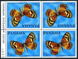 Panama 483 tete-beche block/4,MNH.Mi 1056. Butterflies 1968.Apodemia albinus. - Picture 1 of 1