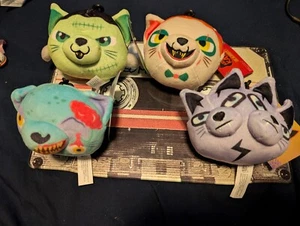 Kreepy Katz Plush Kat bag clips Fungus Kandy Frankenkitty Kitty & Katty - Picture 1 of 8