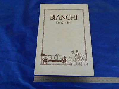 UNICA: BROCHURE ORIGINALE 1920 CIRCA AUTO BIANCHI TYPE 15 DEPLIANT PROSPEKT - Immagine 1 di 4