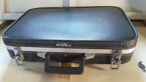 Vintage Feather Lite Gray Briefcase travel organize Attache overnight case w/key - Picture 1 of 12