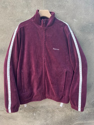 Supreme Giacca da Pista in Velluto con Borchie Borgogna Bianco US Uomo M