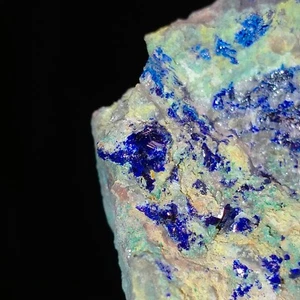 Azurite dark blue crystals in matrix raw natural copper mineral specimen 669ct - Bild 1 von 7