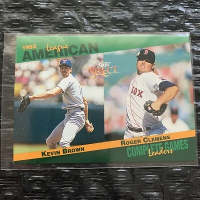1993 Score - Select League Leaders #62 Roger Clemens, Kevin Brown - Image 1 of 2